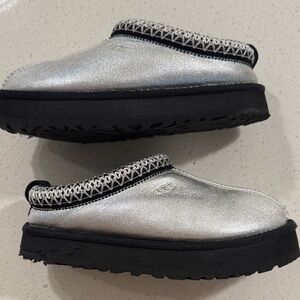 UGG Silver and Black Mules